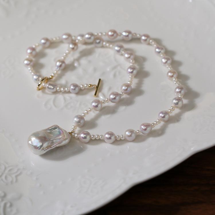 Super-Slim Freshwater Pearl Double Strand Emerald Layer Necklace