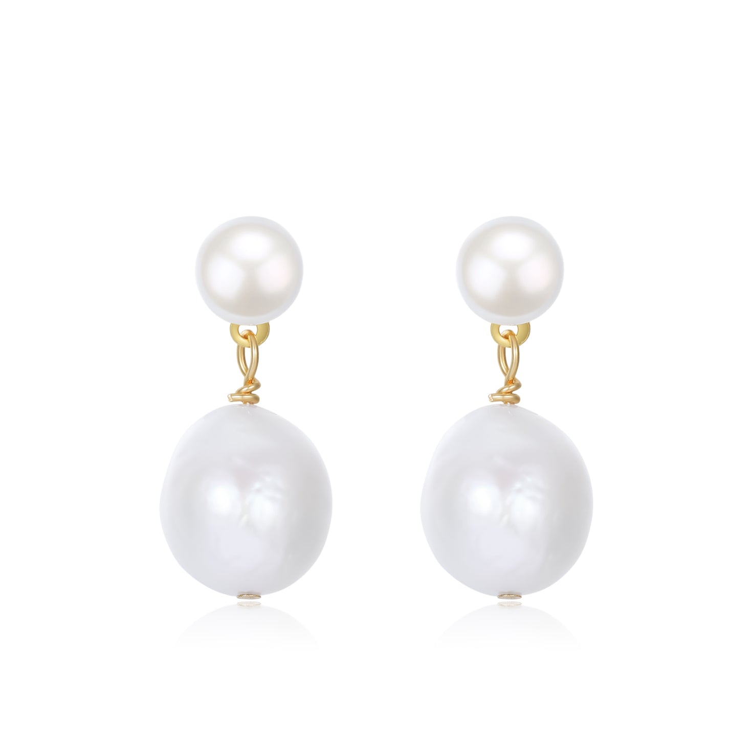ELLE White Pearl Drop Earrings | Zafari Studio | Earrings