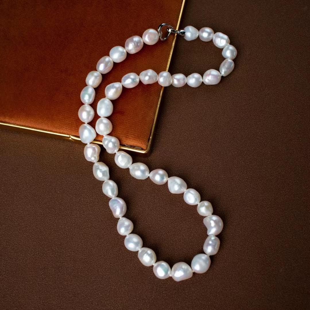 9-10mm Baroque Pearl Necklace Silver | Zafari Studio | necklaces