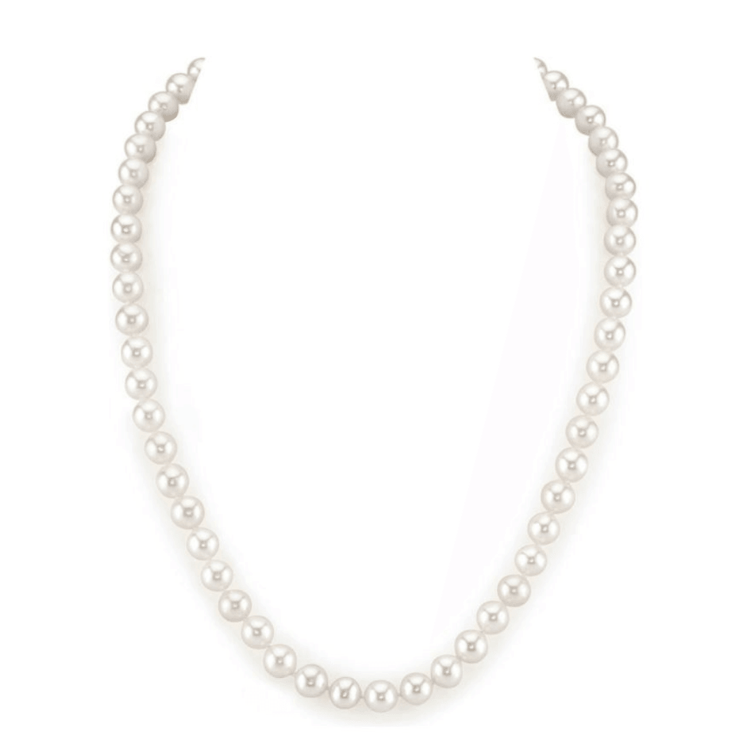 6-8mm White Freshwater Pearl Strand Necklace | Zafari Studio | necklaces