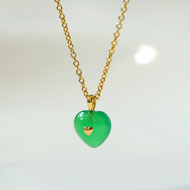 Buy Zest Green Heart Necklace Online in India 