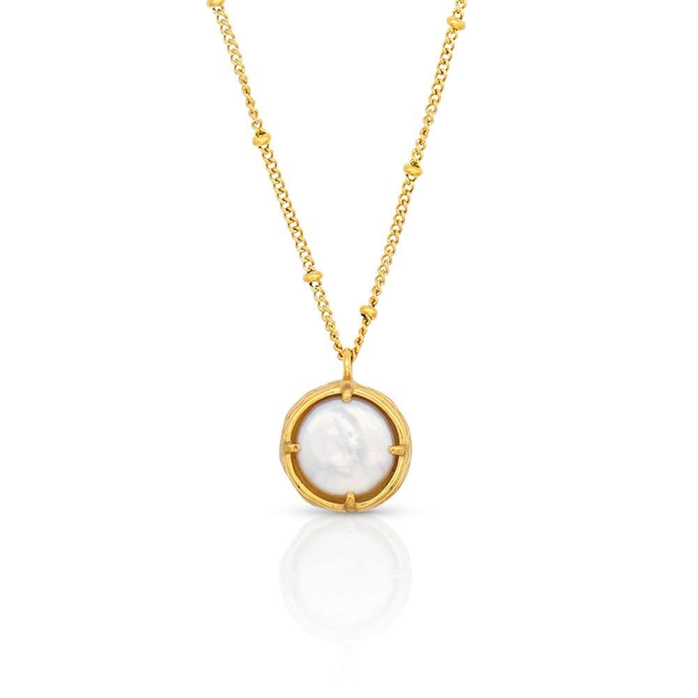 BETTINA Pearl Gold Necklace Gold Vermeil | Zafari Studio | necklaces