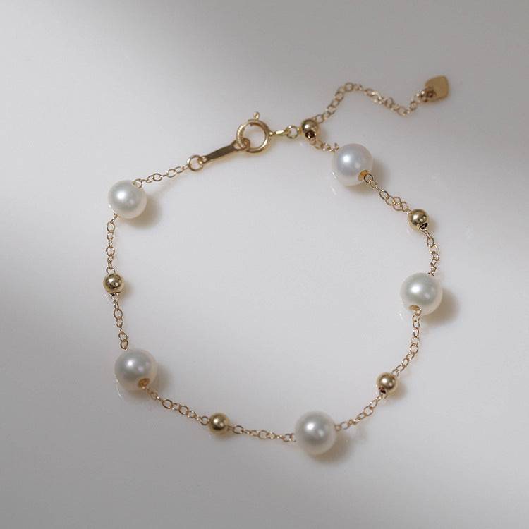 Jessica Pearl Necklace and Bracelet Gold Vermeil (Purchase Individually ...