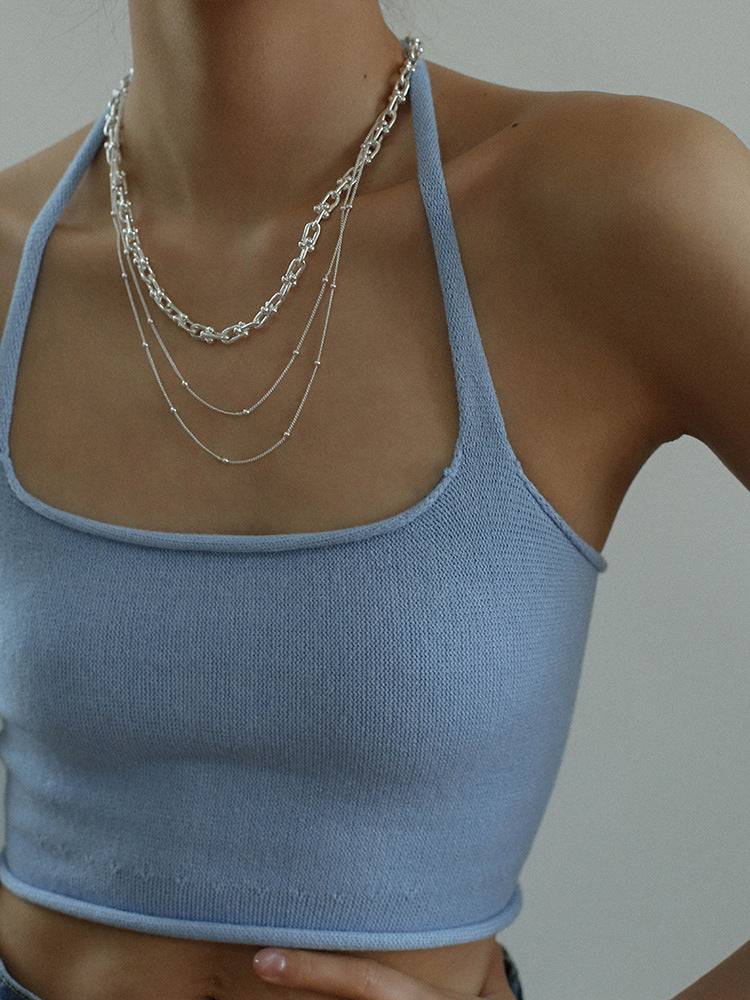 U Shape Closure 18k Gold Chain Necklace | Zafari Studio | necklaces